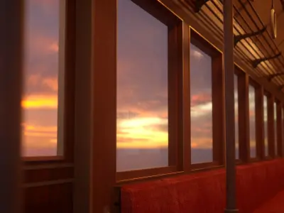 The Train in Spirited Away 3D model