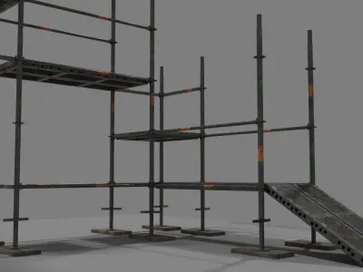 Modular Low poly Scaffold Low-poly 3D model