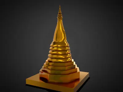 Black Stupa  Laos 3D print model