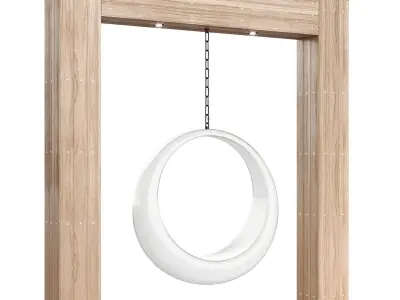 Swing set with canopy 3D model