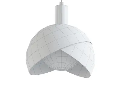 Bobblou three gold and glass pendant lights 3D model