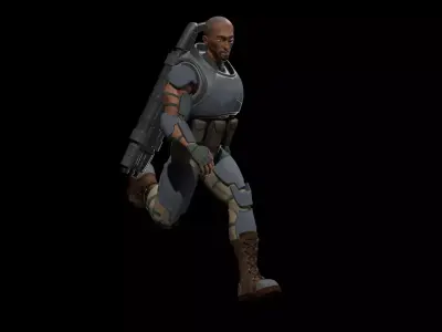 Futuristic Soldier 3D model