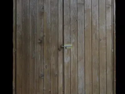 Photogrammetric scan of an old wooden door 3D model