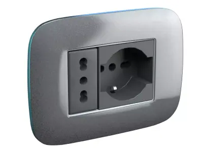 eletric Socket double EU 3D model