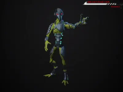 Alien Lowpoly rigged Low-poly 3D model