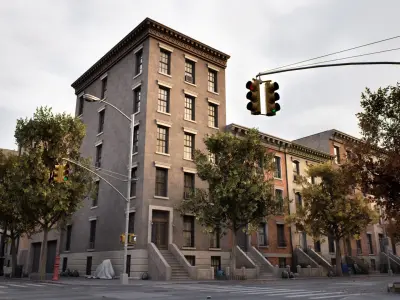 Suburbs City Pack Low-poly 3D model