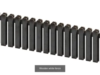 20 garden fence set 3D Model Pack