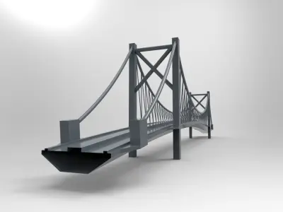 Suspension Bridge - printable 3D model
