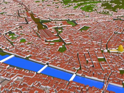 Florence City of Italy 3d model Low-poly 3D model