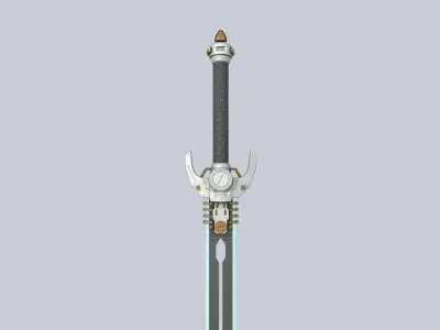 Scifi sword Low-poly 3D model