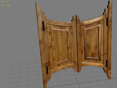 Door 30 saloon Low-poly 3D model