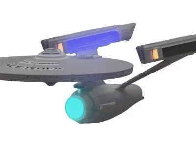 USS ENTERPRISE NCC 1701 A with full interior 3D model