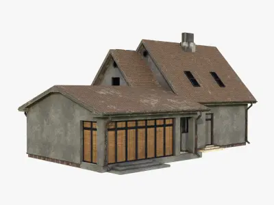 Building 001 Low-poly 3D model