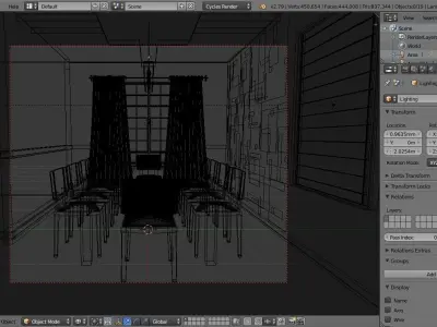 10 Sitter Dining Set 2 3D model