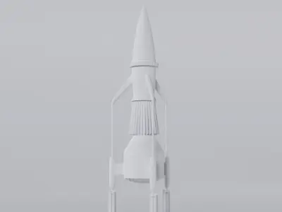 Thunderbird 3 space rocket with two propellers 3D model