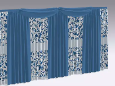 Curtain Low-poly 3D model