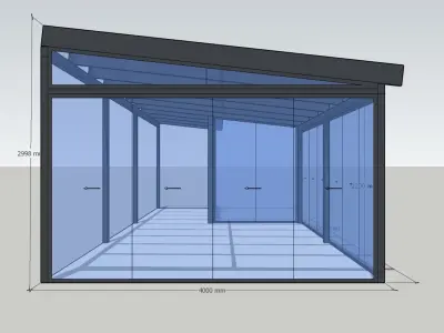 Winter garden 3D model 5