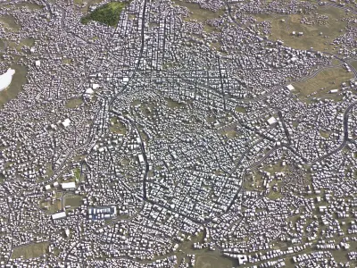 Taizz - 3D City Model Low-poly 3D model