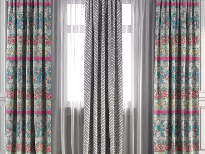Curtain Set 92 3D model