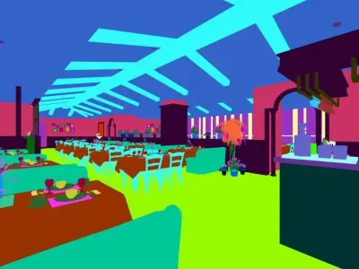 Business Restaurant - Coffee - Banquet  198 3D model