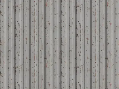 White Steel Container PBR Seamless Texture