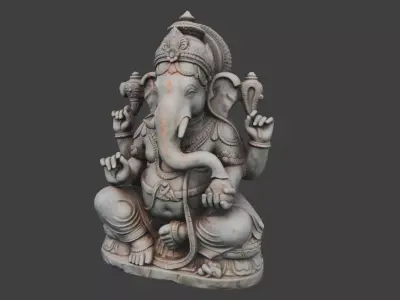 Ganesha Statue Low-poly 3D model