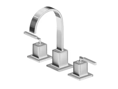 Faucet Collection Set chrome with two handles 3D model