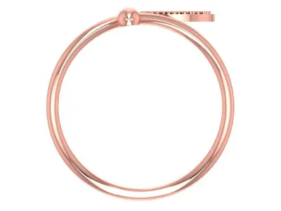 Solitaire Women Light Weight Band Ring 3D print model