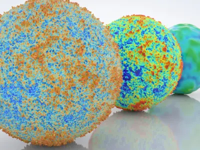 cosmic microwave background spheres - CMB Free 3D model