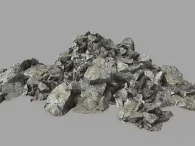 Rock Set Low-poly 3D model