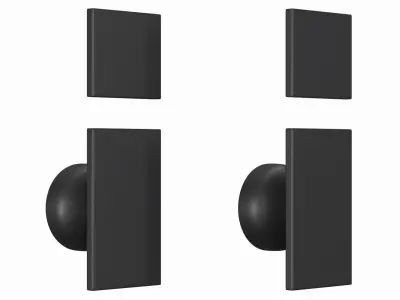 Tumalo Black Bronze Single Square Deadbolt 3D model