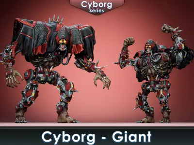 Cyborg Giant Low-poly 3D model