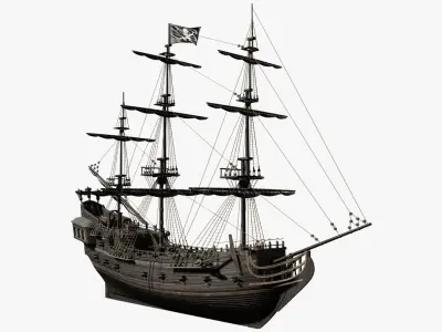  Galleon Black Pearl Pirate Ship 