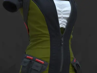 Sci-Fi Fantasy Wear 04 Female - 69 Marvelous Designer and Clo3D 3D model