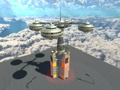 Sci-Fi Building 9 3D model