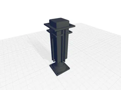 Weitzel Black Pier Mount Light 3D model