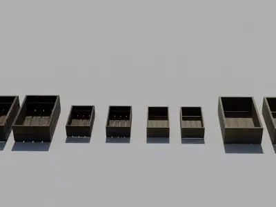Wooden Items 3D model