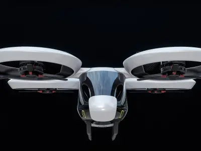  Flying Taxi Airbus Aero Rigged PBR 