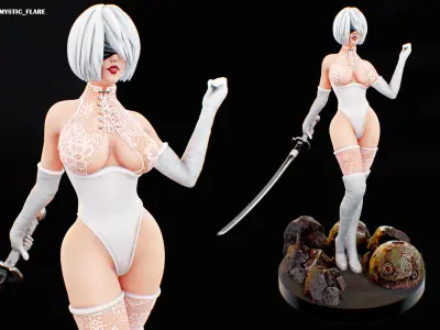  2b two models 3D Model Pack