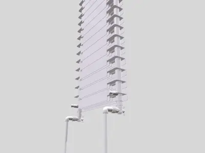 Radiator floor lamp 3D model