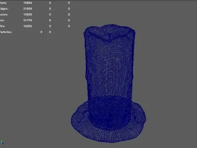 Stylized Candle Low-poly 3D model