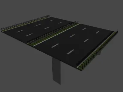 Low Poly Highway tall pole Low-poly 3D model