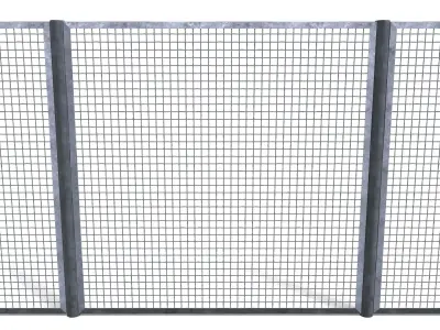 10 Piece Low Poly Fence Pack 2 Low-poly 3D model