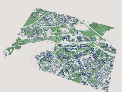 Espoo City Finland 3D model