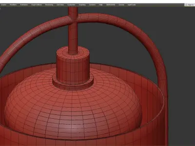 MOSSEN modern pendant light gold Low-poly 3D model