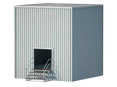 Metal booth - utility room 3D model