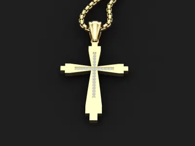 Cross Light Gold 3CP020 3DM STL 3D model