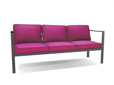 out bench sling fabric 015 Low-poly 3D model