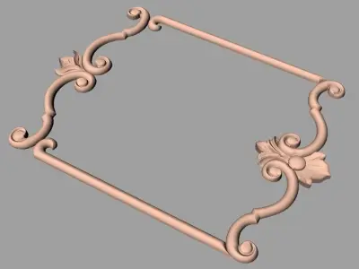 Photo frame 3D relief models STL Files used for CNC Router E991 3D model