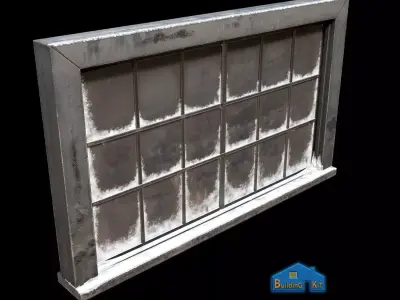 Frosted window - modular Low-poly 3D model